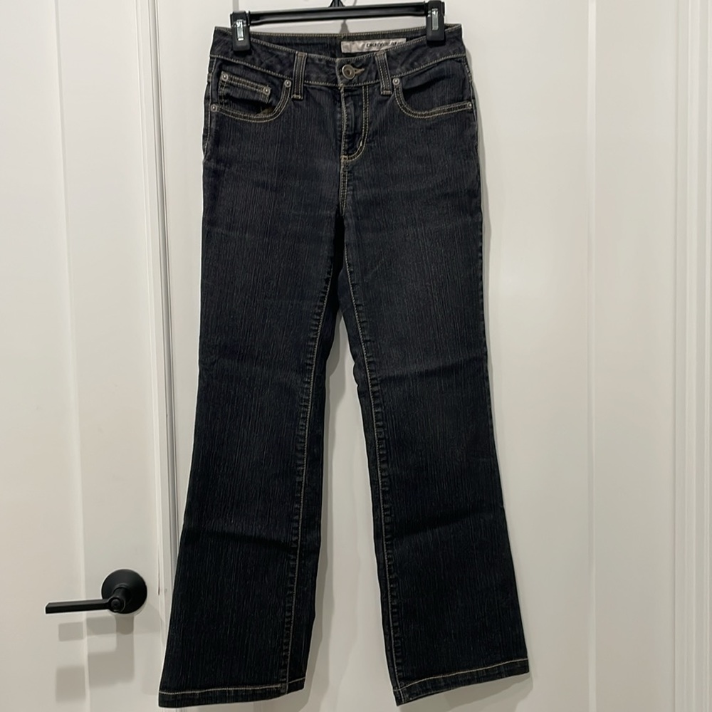 DKNY bootcut 28x29 SOHO jean in greyish black wash
